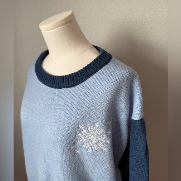 Envygreen Large Fairy Wings Light Blue and Navy Women's Sweater - Picture 3 of 6